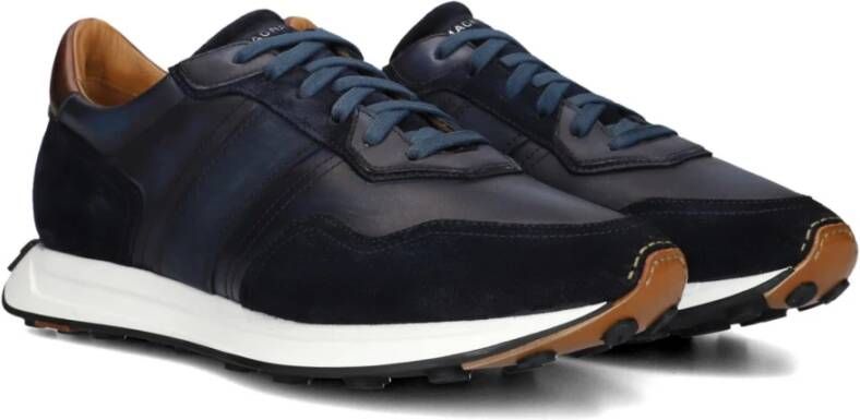 Magnanni Blauwe Lage Top Heren Sneakers Blue Heren