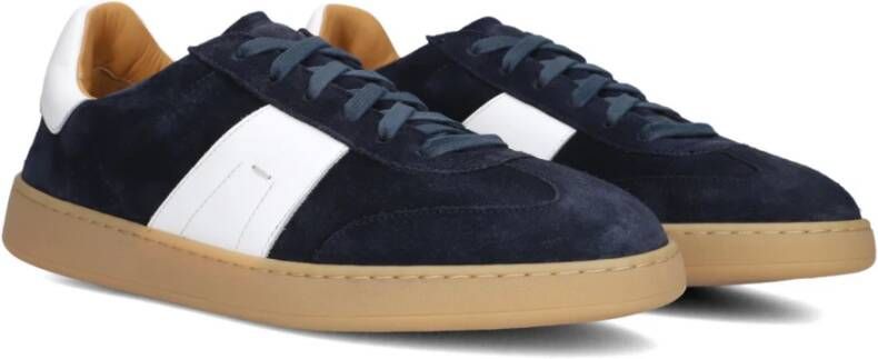 Magnanni Blauwe Suède Lage Heren Sneakers Blue Heren