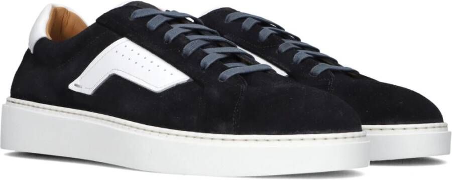 Magnanni Blauwe Suède Lage Sneakers Multicolor Heren