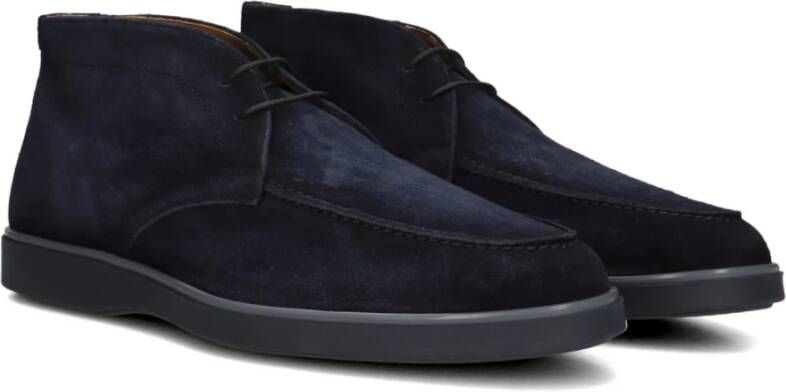 Magnanni Blauwe Suède Veterschoenen 25622 Blue Heren