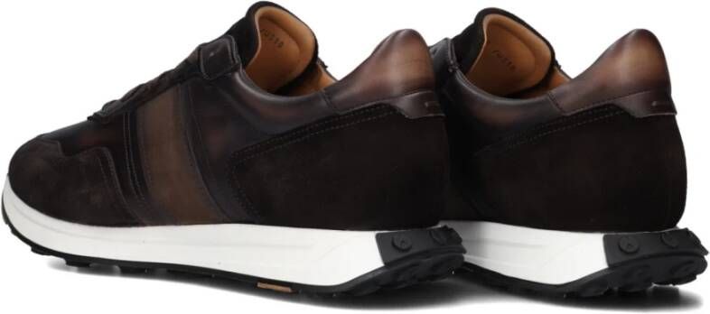 Magnanni Bruin Leren Lage Sneakers Brown Heren