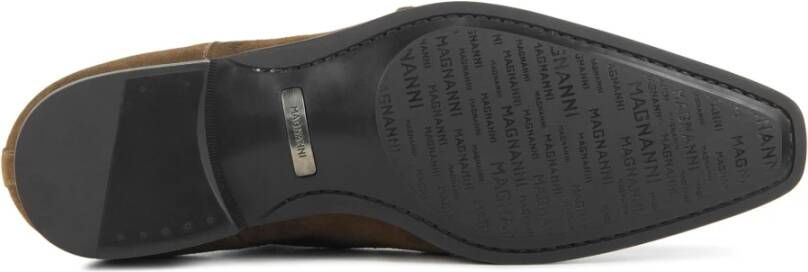 Magnanni Camel Suède Monk Strap Schoenen Brown Heren