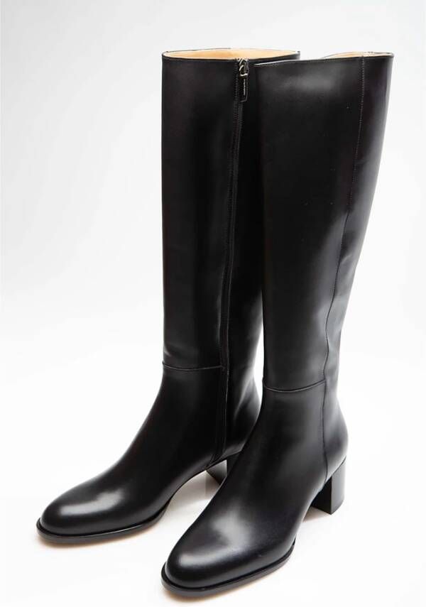 Magnanni Kniehoge elegante laars met 5cm hak Black Dames