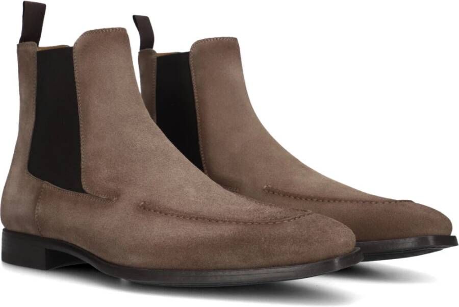 Magnanni Taupe Suede Chelsea Boots voor Heren Beige Heren