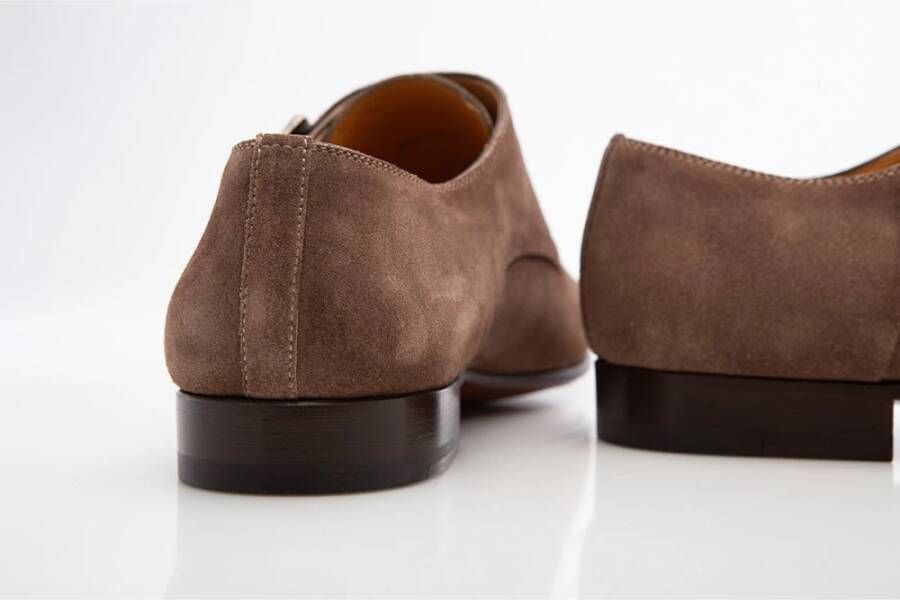 Magnanni Taupe Suède Dubbele Gesp Schoen Brown Heren