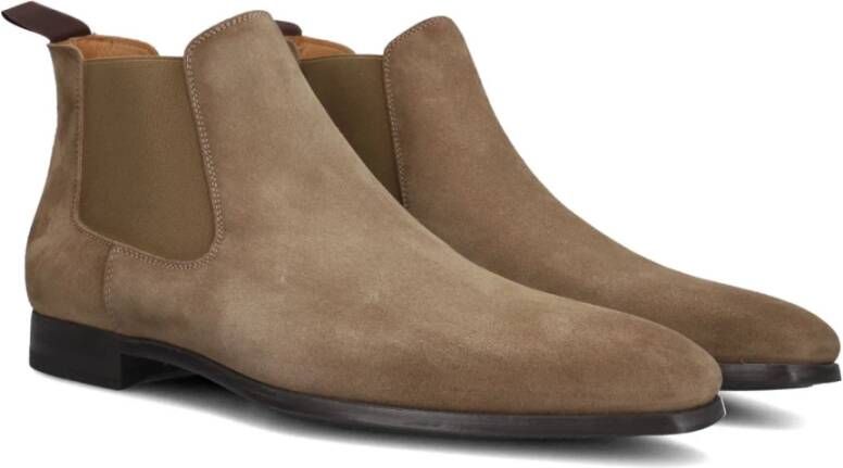 Magnanni Taupe Suède Herenlaarzen 20109 Beige Heren