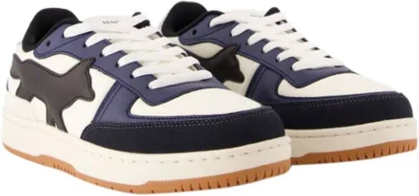 Maison Kitsuné Leather sneakers Blue Dames