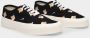 Maison Kitsuné All Over Fox Head Sneakers in Black Canvas Zwart - Thumbnail 2