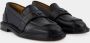 Maison Kitsuné Zwarte Leren Loafers Ronde Neus Black Dames - Thumbnail 2