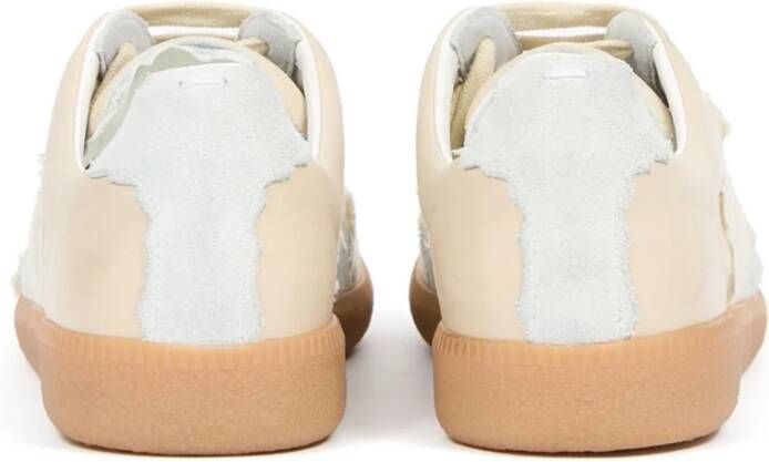 Maison Margiela Beige Replica Inside Out Leren Schoenen Beige Dames