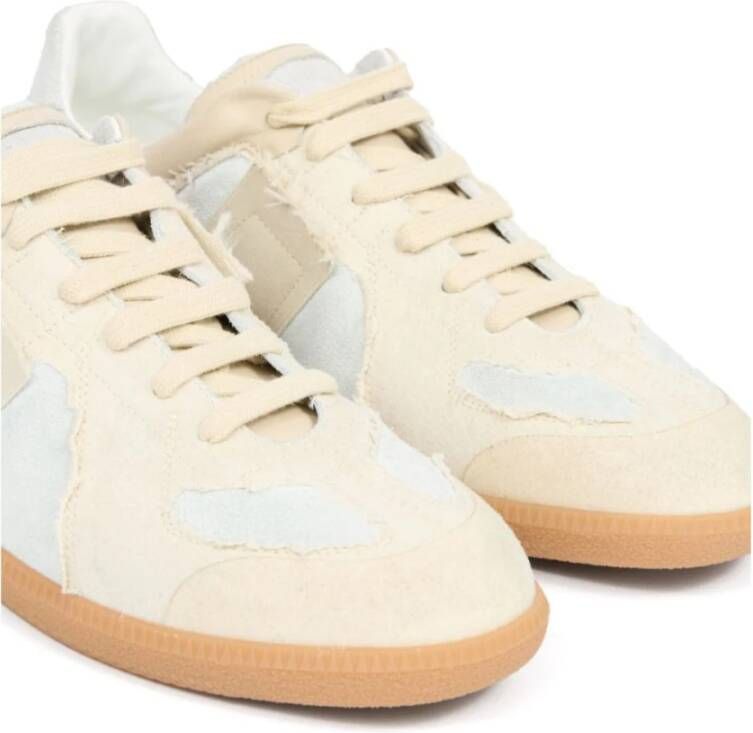 Maison Margiela Beige Suède Replica Inside Out Sneakers Beige Heren