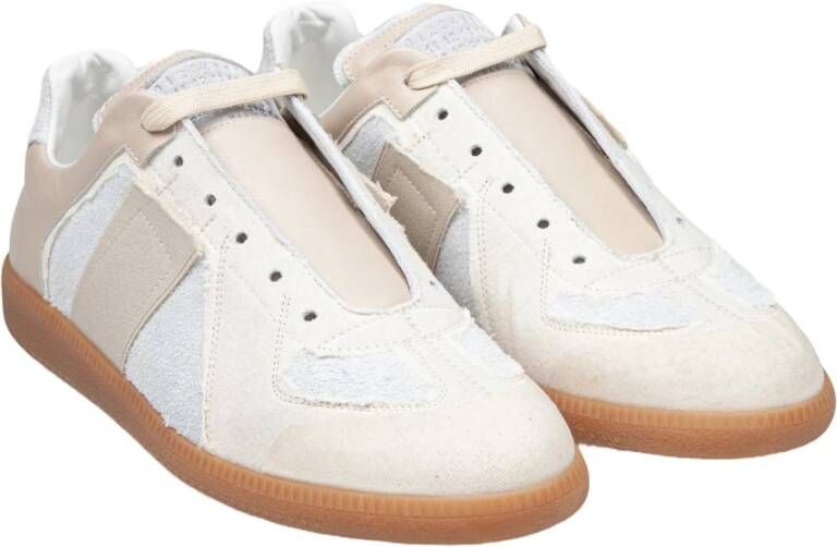 Maison Margiela Beige Suède Sneakers Aw24 Beige Heren