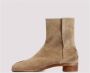 Maison Margiela Beige Suede Tabi Enkellaarzen Beige Heren - Thumbnail 2