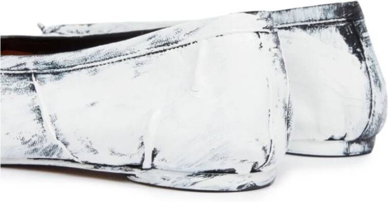 Maison Margiela Bianchetto ballerina's in wit en zwart White Dames