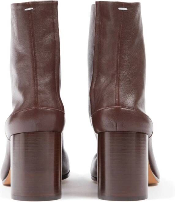 Maison Margiela Bordeaux Signature Tabi Toe Laarzen Brown Dames