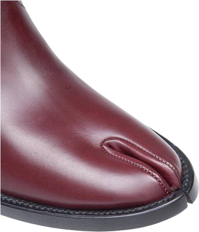 Maison Margiela Bordeaux Tabi Cowboy Enkellaarzen Brown Dames