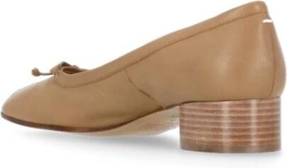 Maison Margiela Bruine leren ballerina met Tabi-teen Brown Dames