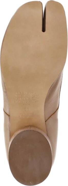 Maison Margiela Bruine leren ballerina met Tabi-teen Brown Dames