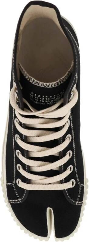 Maison Margiela Canvas Tabi Hi-Top Sneakers Black Dames