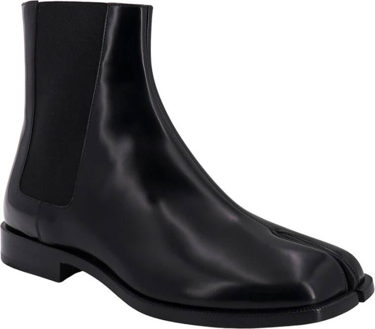 Maison Margiela Stijlvolle Leren Chelsea Boots Zwart Heren