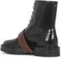 Maison Margiela Leren Gespband Veterschoen Enkellaars Black Dames - Thumbnail 9