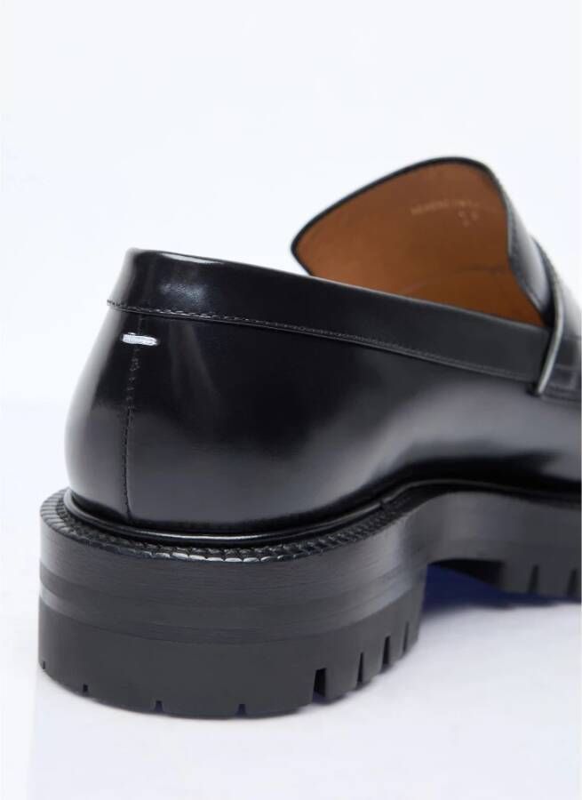 Maison Margiela Geborsteld leren loafers met gespleten teen Black Dames