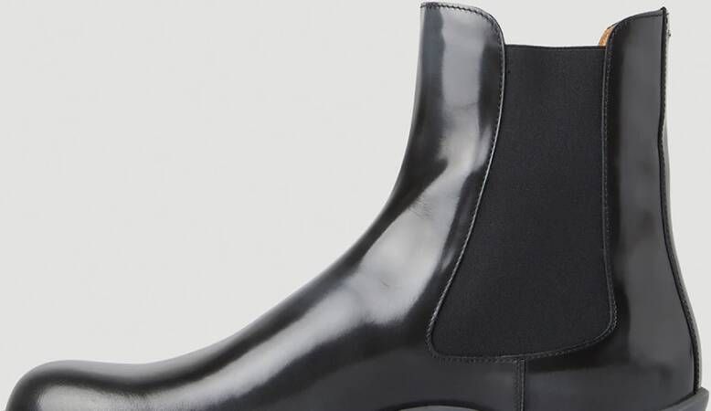 Maison Margiela Geborstelde Chelsea-laarzen Black Heren