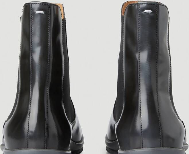 Maison Margiela Geborstelde Chelsea-laarzen Black Heren