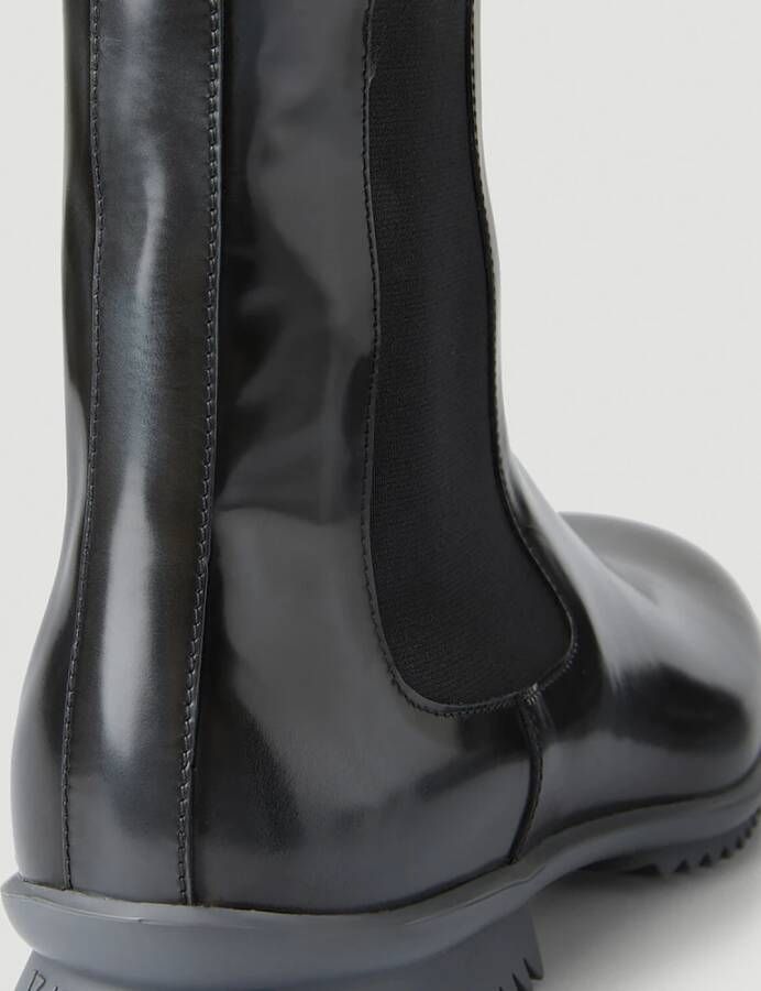 Maison Margiela Geborstelde Chelsea-laarzen Black Heren