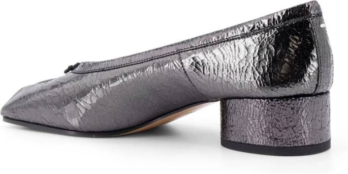 Maison Margiela Gebroken Spiegel Leren Ballerina's Gray Dames