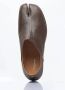 Maison Margiela Gekorreld Lederen Tabi Babouches Brown Heren - Thumbnail 7