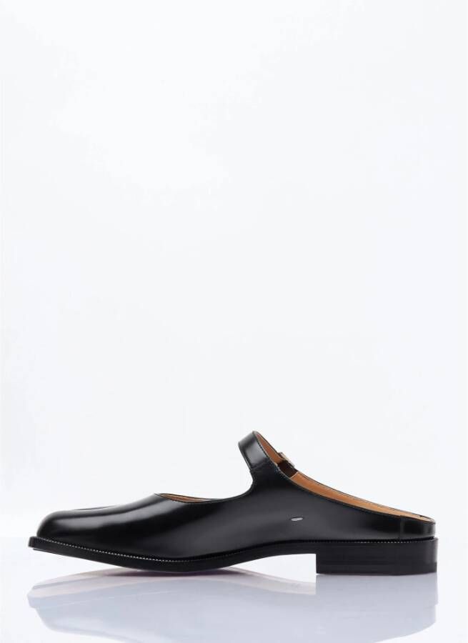 Maison Margiela Gepolijste leren Mary-Jane Mules Black Dames