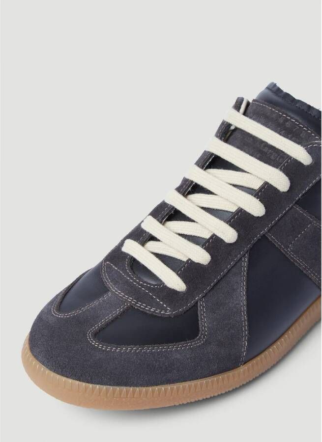 Maison Margiela Graanlederen Sneakers Black Dames