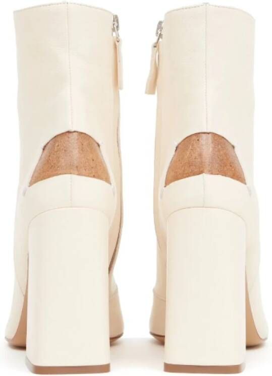 Maison Margiela Four Stitches 100mm Enkellaarzen Wit Dames