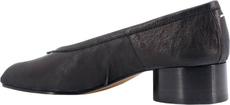 Maison Margiela Iconische Tabi Leren Ballerina's Black Dames