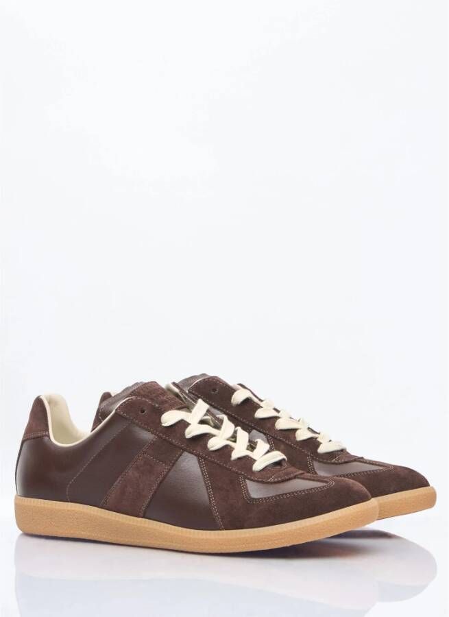 Maison Margiela Italiaanse Panel Sneakers Brown Heren