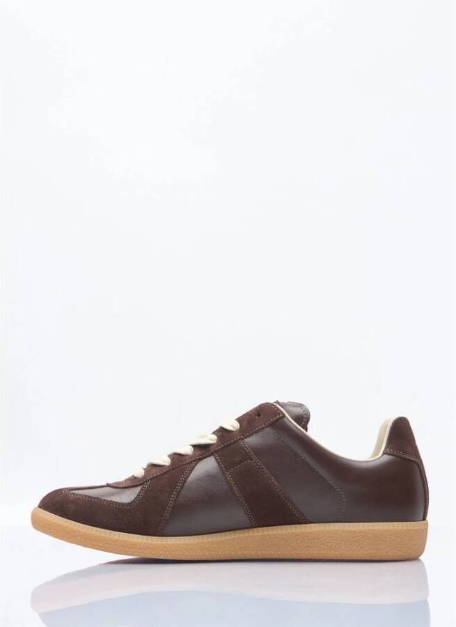 Maison Margiela Italiaanse Panel Sneakers Brown Heren