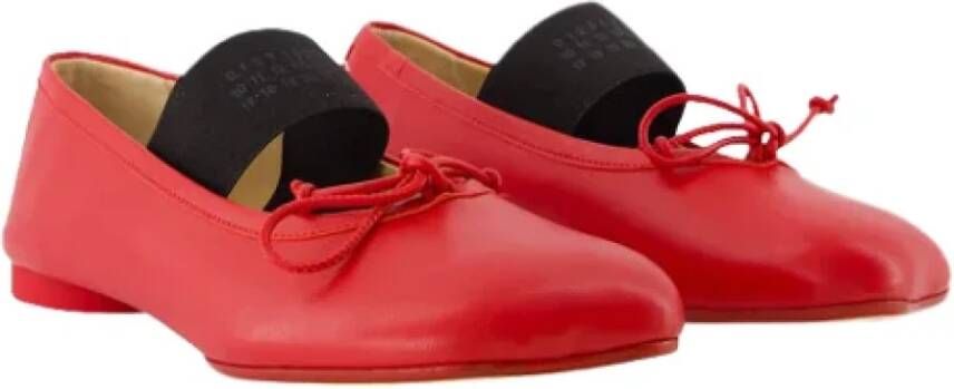 Maison Margiela Leather flats Red Dames