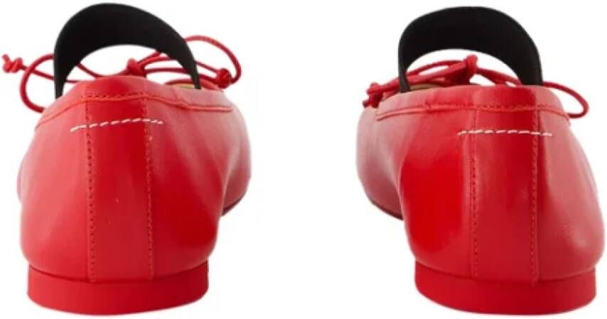 Maison Margiela Leather flats Red Dames