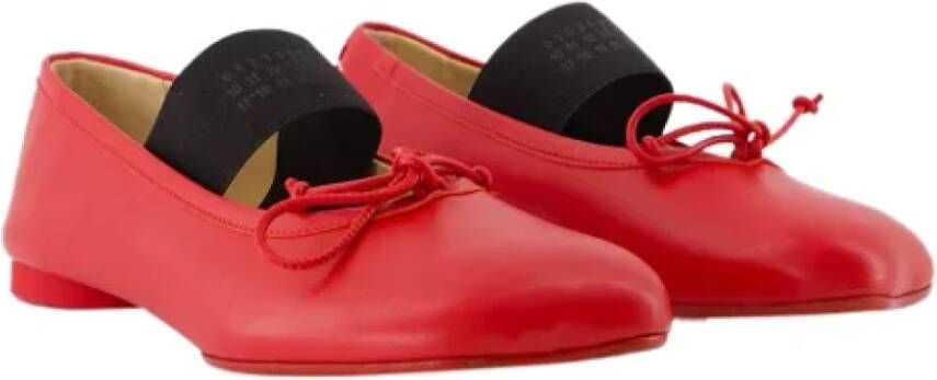 Maison Margiela Leather flats Red Dames