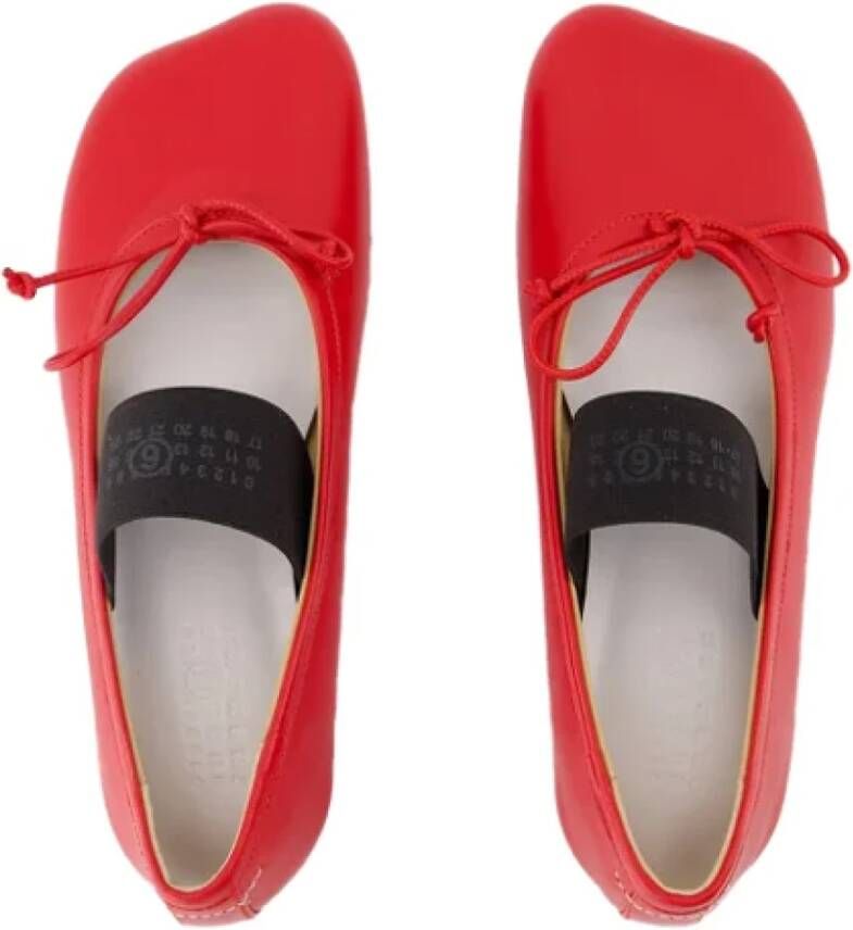 Maison Margiela Leather flats Red Dames