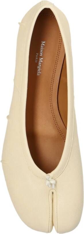 Maison Margiela Leren ballerina's Beige Dames