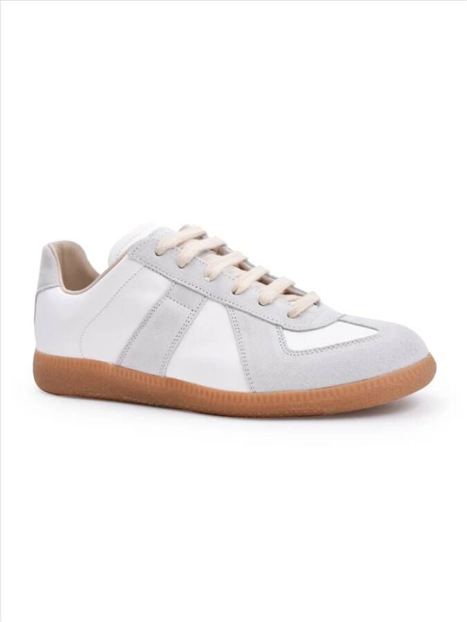 Maison Margiela Leren en Suède Basket Replica White Dames