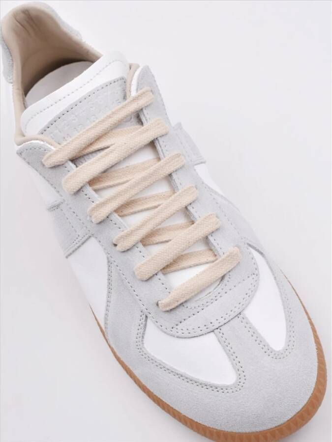 Maison Margiela Leren en Suède Basket Replica White Dames