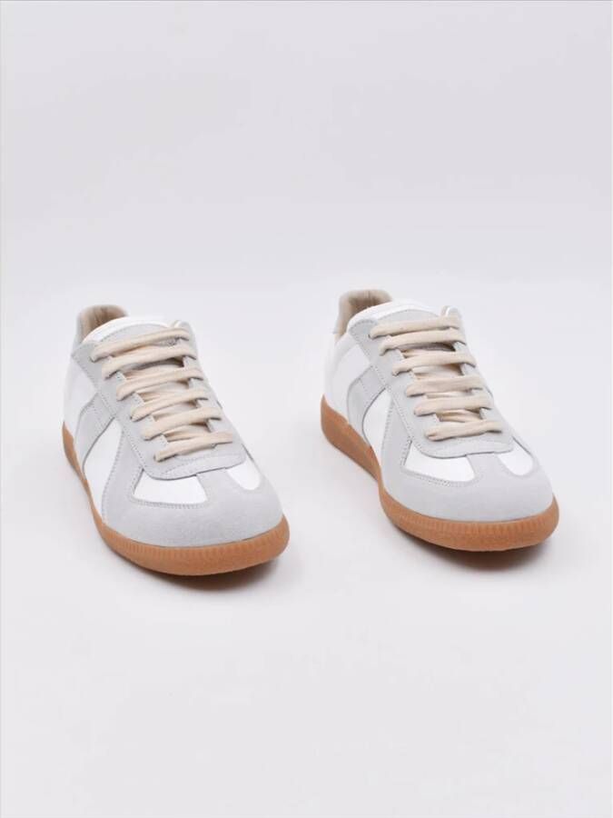 Maison Margiela Leren en Suède Basket Replica White Dames