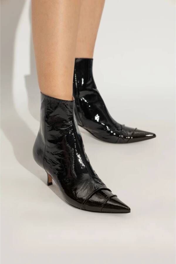 Maison Margiela Leren enkellaarzen Black Dames