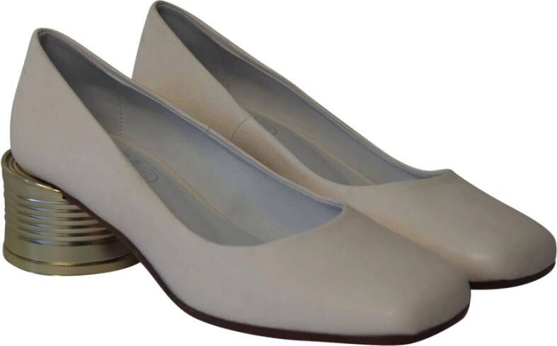 Maison Margiela Leren Hak Pumps Gray Dames