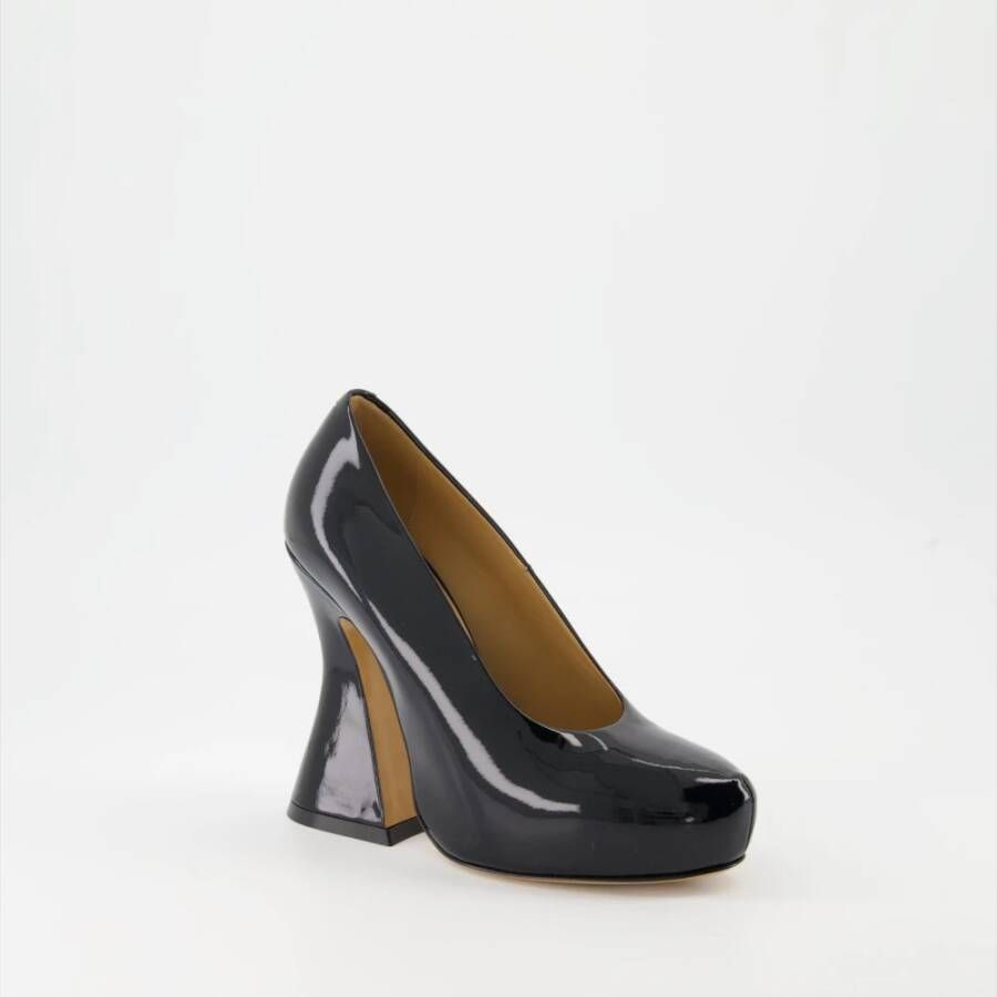 Maison Margiela Leren Plateau Pumps One Stitch Black Dames