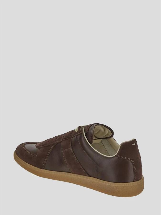 Maison Margiela Leren Replica Sneaker Brown Heren