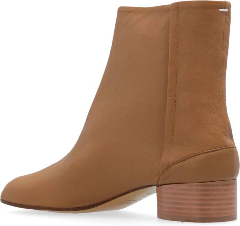 Maison Margiela Leren `Tabi` laarzen Brown Dames